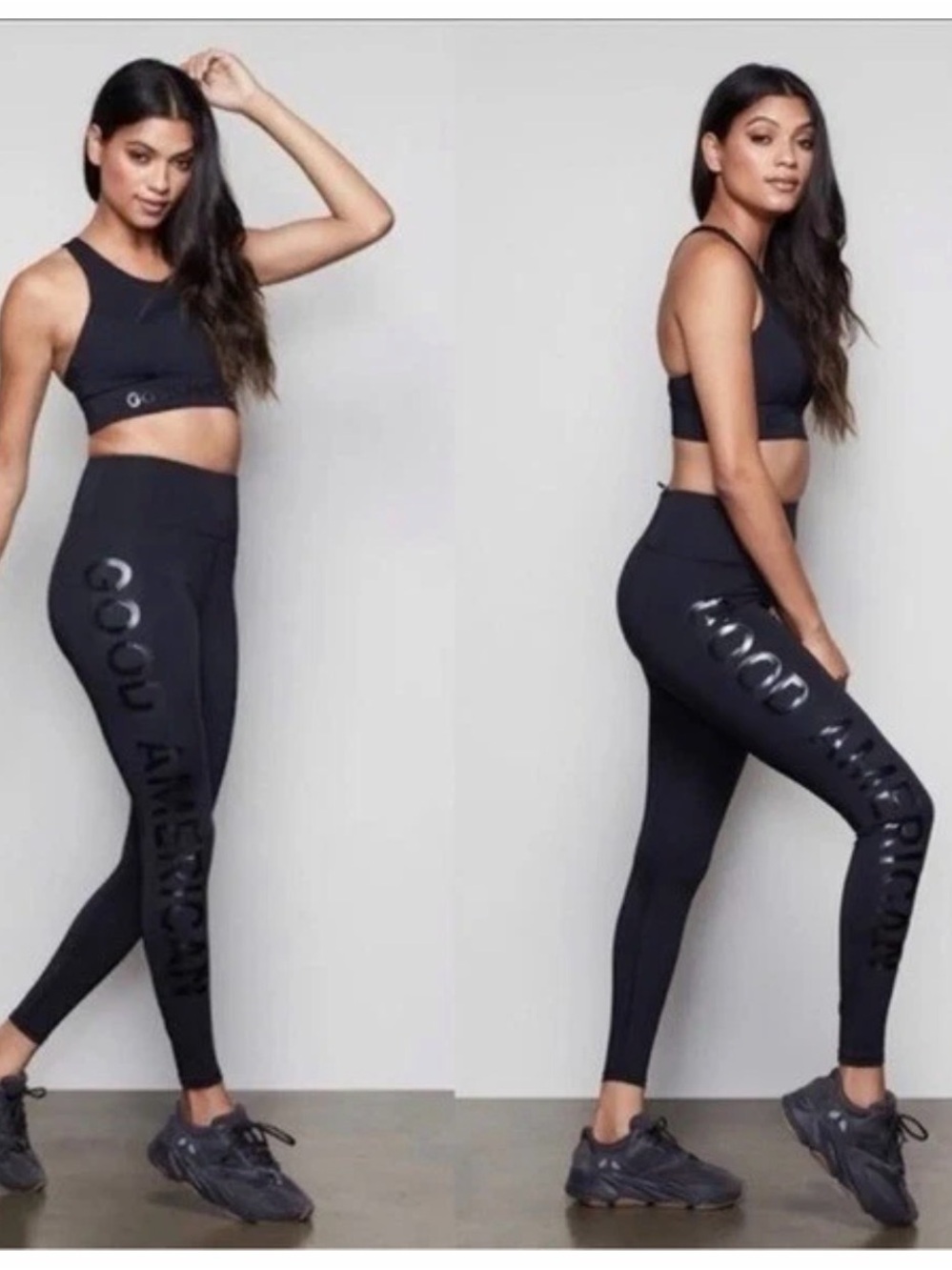 Good American Performance Black Spellout The Core Leggings